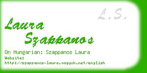 laura szappanos business card